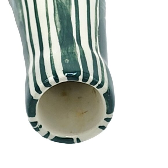 Nantucket Home Vintage Red Poinsettia Ceramic Bottle Vase Holiday Decor 11.7" - Picture 9 of 10